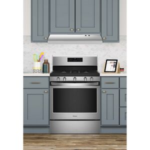 Whirlpool 30 in. Standard Style Range Hood with 2 Speed Settings, 190 CFM, Ductless Venting & Incandescent Light - Stainless Steel, , hires