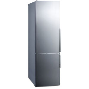 Summit Thin Line Series 24 in. 11.1 cu. ft. Counter Depth Bottom Freezer Refrigerator - Stainless Steel, , hires