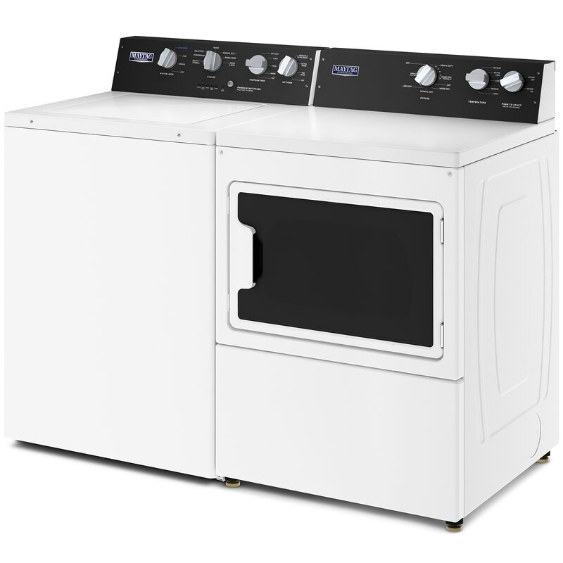 Maytag 27 in. 3.5 cu. ft. Top Load Washer with Dual-Action Agitator & Power Wash Cycle - White, , hires