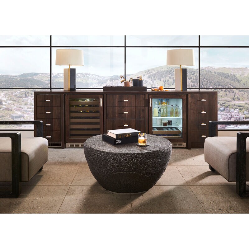 Monogram 24 in. 5.5 cu. ft. Built-In/Freestanding Beverage Center with Pull-Out Shelves & Digital Control - Stainless Steel, , hires