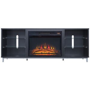 Manhattan Comfort Brighton 60" Fireplace Console - Onyx, , hires