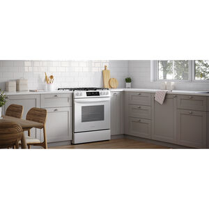 Frigidaire 30 in. 5.1 cu. ft. Oven Slide-In Gas Range with 5 Sealed Burners - White, White, hires