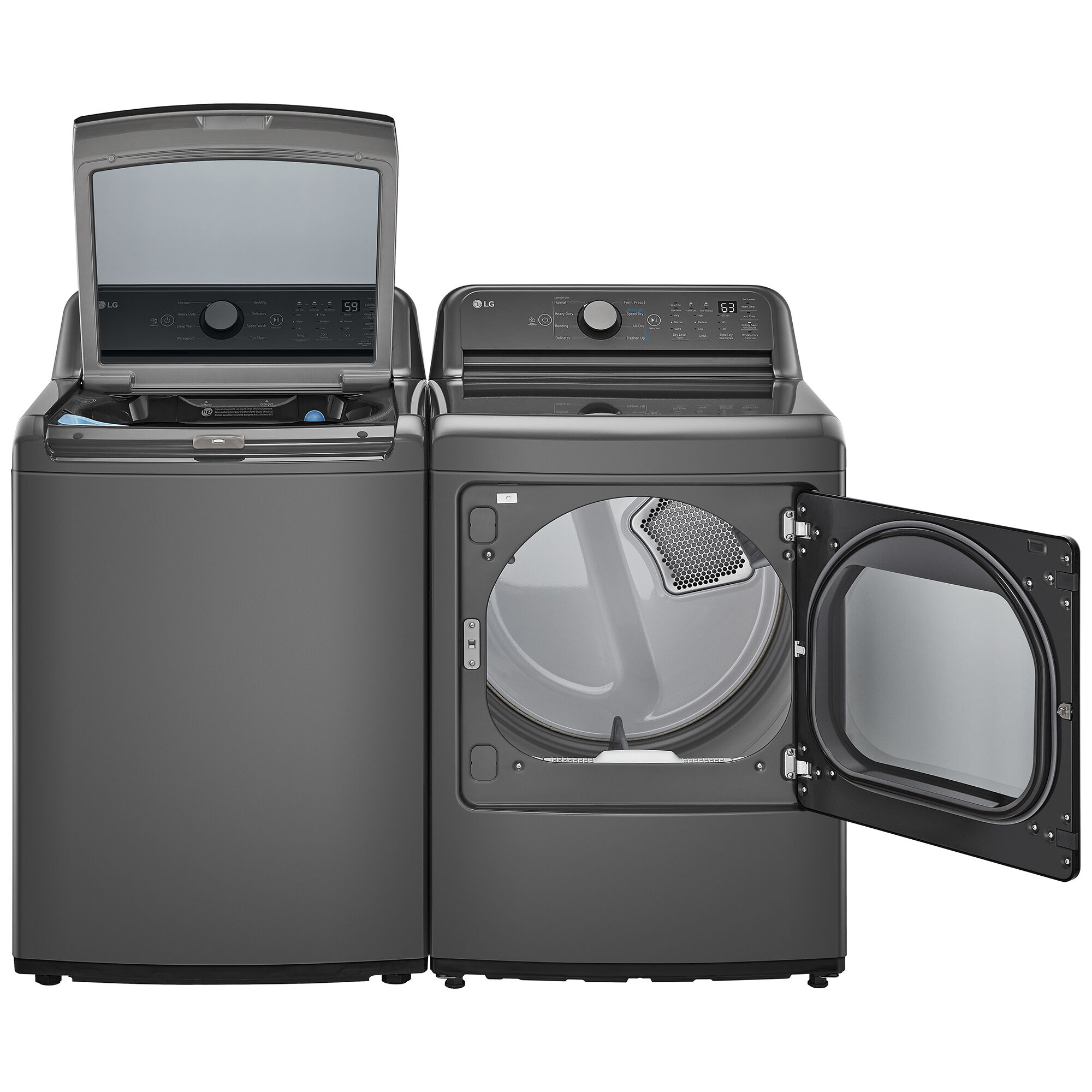 Lg top load top washer dryer set