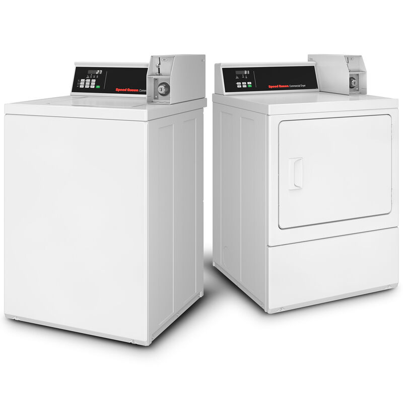 Speed Queen DV6 27 in. 7.0 cu. ft. Commercial Gas Dryer - White, , hires