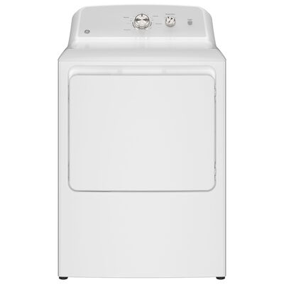 GE 27 in. 7.2 cu. ft. Electric Dryer with Up To 120 ft. Venting & Reversible Door - White | GTD38EASWWS