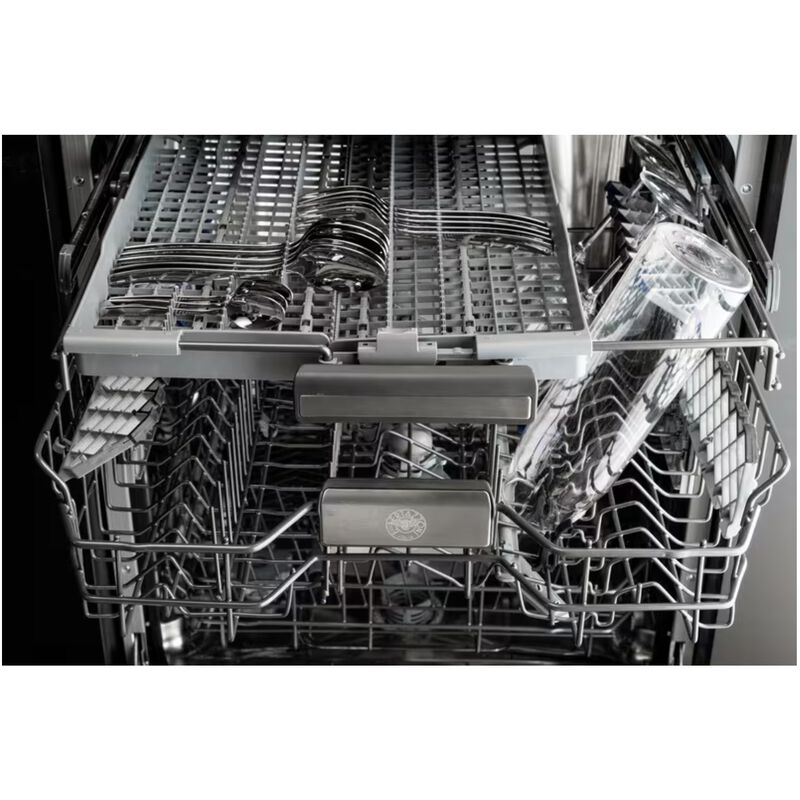 Bertazzoni 24 in. Top Control Flush-Mount Dishwasher with 39 dBA Sound Level, 3rd Rack & PowerDry Plus System - Custom Panel Ready, , hires