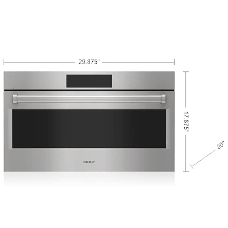 Wolf E Series 30 in. 1.6 cu. ft. 900W Built-In Microwave with Sensor Cooking - Stainless Steel, , hires