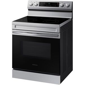 Samsung 30 in. 6.3 cu. ft. Smart Electric Range with Smoothtop Burners - Stainless Steel, Stainless Steel, hires