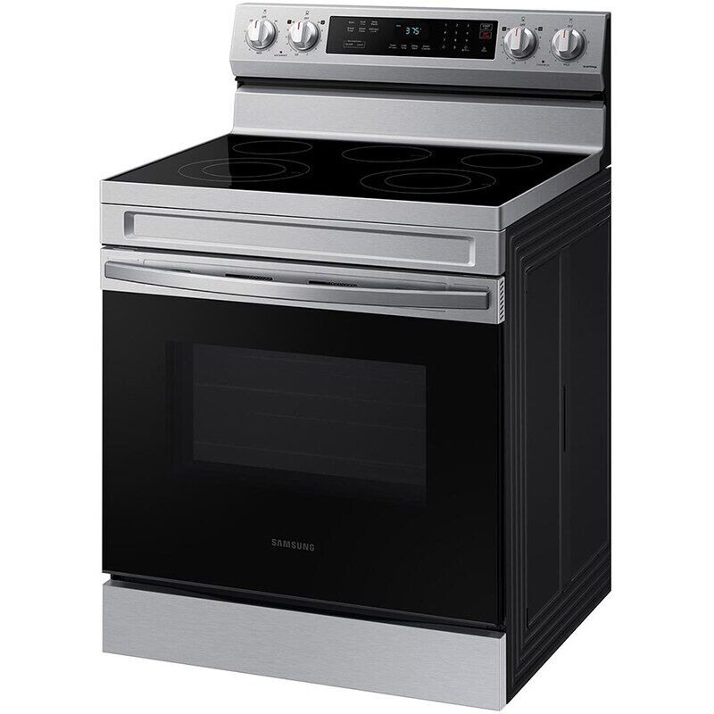 Samsung 30 in. 6.3 cu. ft. Smart Electric Range with Smoothtop Burners - Stainless Steel, Stainless Steel, hires