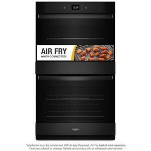 Whirlpool 27 in. 8.6 cu. ft. Smart Top Control Electric Double Wall Oven with Standard Convection - Black, , hires