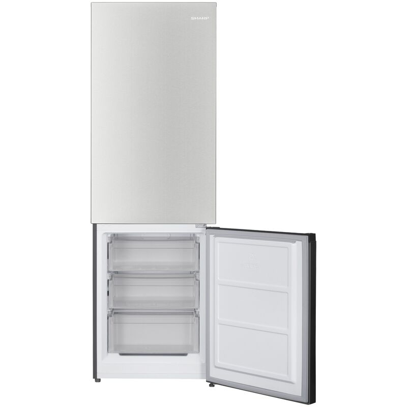 Sharp 24 in. 10.3 cu. ft. Counter Depth Bottom Freezer Refrigerator - Stainless Steel, , hires