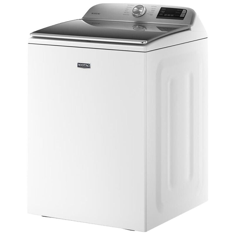 Maytag 27 in. 4.7 cu. ft. Smart Top Load Washer with Agitator & Extra Power Button - White, , hires