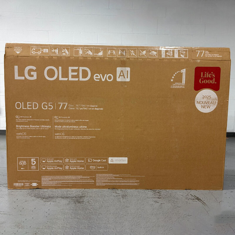 LG - 77" Class G5 Series OLED evo 4K UHD Smart webOS TV (Open Box Good Condition), , hires