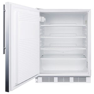 Summit AccuCold 24 in. 5.5 cu. ft. Left-Hinged Undercounter Refrigerator - Stainless Steel, , hires