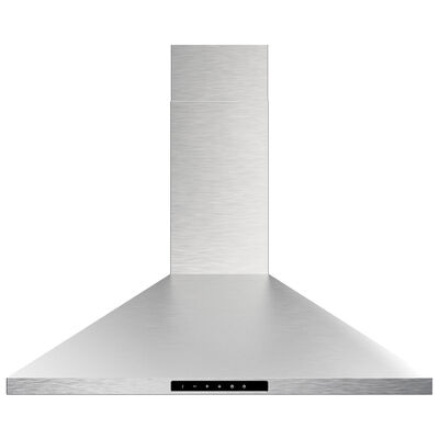 Sharp 36 in. Chimney Style Wall Mount Range Hood with 4 Speed Settings, 600 CFM, Convertible Venting & 2 LED Lights - Stainless Steel | SHC3662FS
