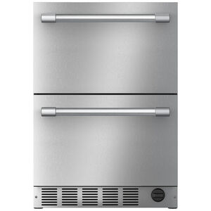 Thermador 24 in. 4.3 cu. ft. Double Refrigerator & Freezer Drawer - Custom Panel Ready, , hires