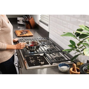 Wolf Transitional 36 in. 5-Burner Natural Gas Cooktop with Simmer Burner & Power Burner - Stainless Steel, , hires
