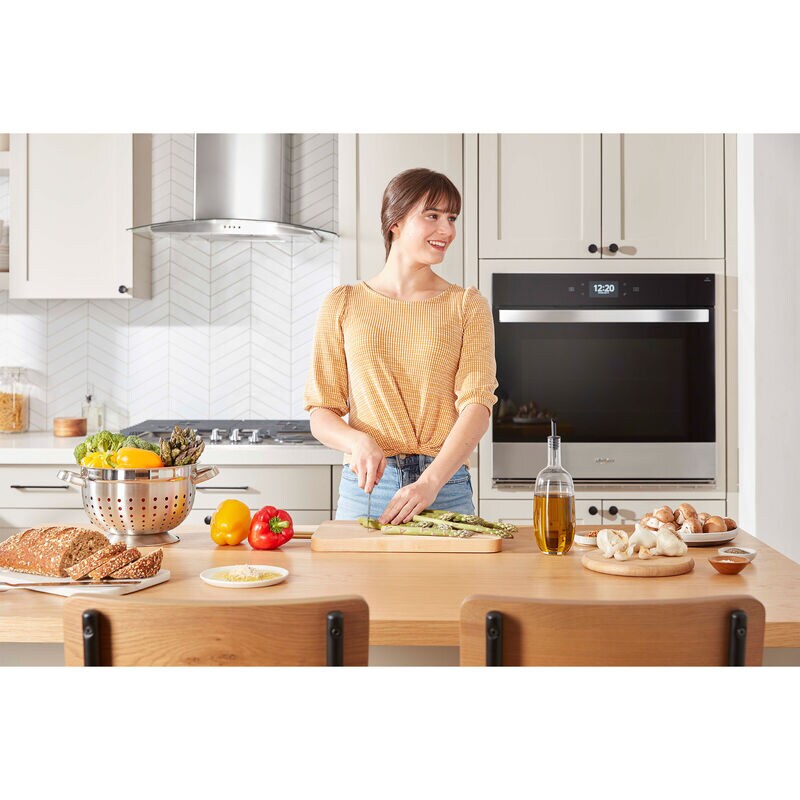 Whirlpool 27 in. 5.7 cu. ft. Smart Electric Microwave/Wall Oven Combo with True European Convection & Sensor Cooking - Fingerprint Resistant Stainless, , hires