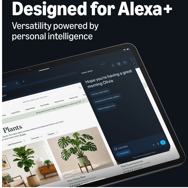 Amazon Alexa 12.0 in. Tablet (2026 Release) with Wifi-Only, 128 GB Storage & Est. 16 Hrs. of Battery Life - Graphite, , hires