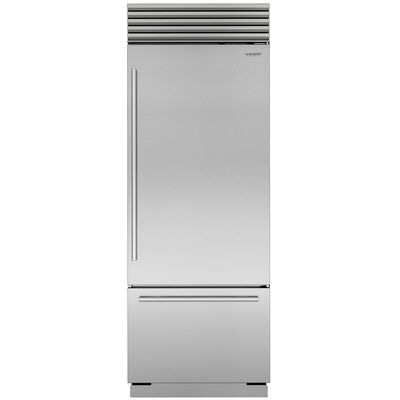 Sub-Zero Classic Series 30 in. Built-In 17.0 cu. ft. Smart Counter Depth Bottom Freezer Refrigerator with Tubular Handles & Internal Water Dispenser - Stainless Steel | CL3050UIDSTR