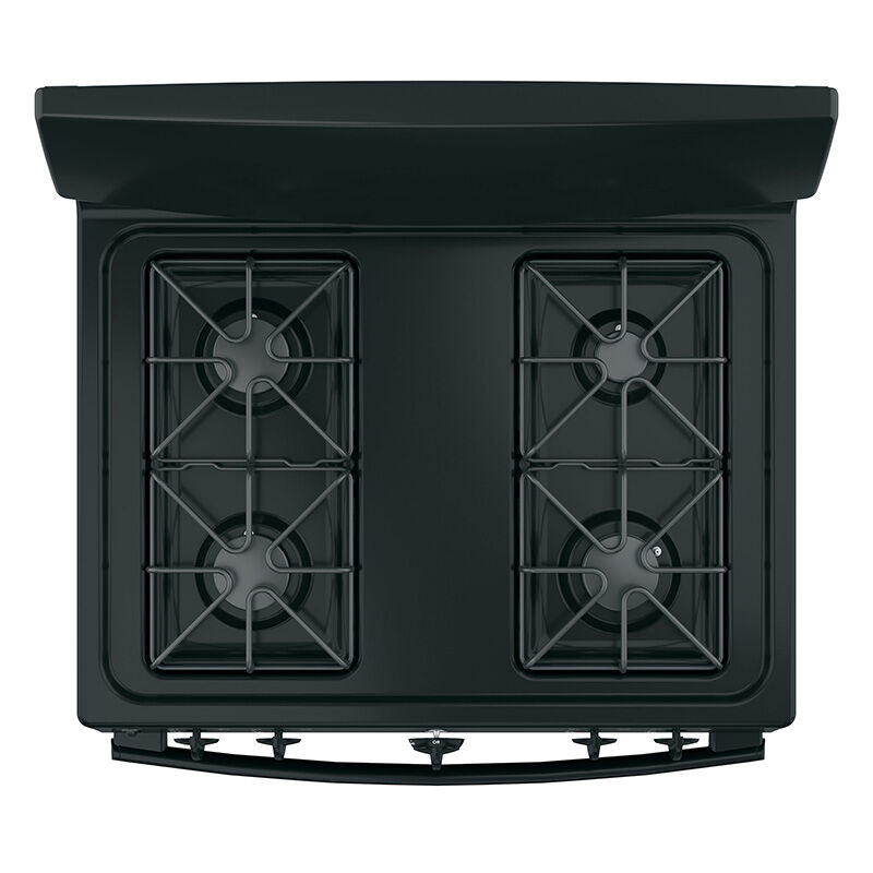 GE 30 in. 4.8 cu. ft. Gas Range with 4 Sealed Burners - Black, Black, hires