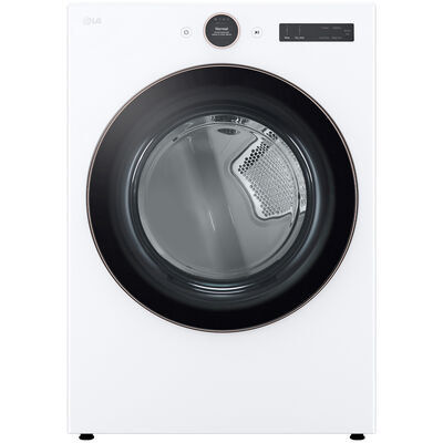 LG 27 in. 7.4 cu. ft. Smart Stackable Electric Dryer with AI Sensor Dry, TurboSteam, Sanitize & Steam Cycle - White | DLEX6500W