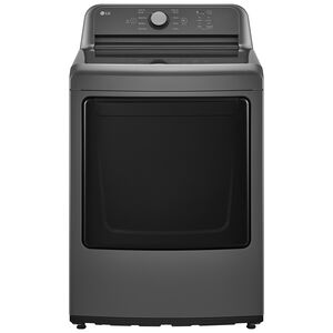 LG 27 in. 7.3 cu. ft. Gas Dryer with FlowSense Duct Clogging Indicator, LoDecibel Quiet Operation & Sensor Dry - Monochrome Gray, , hires