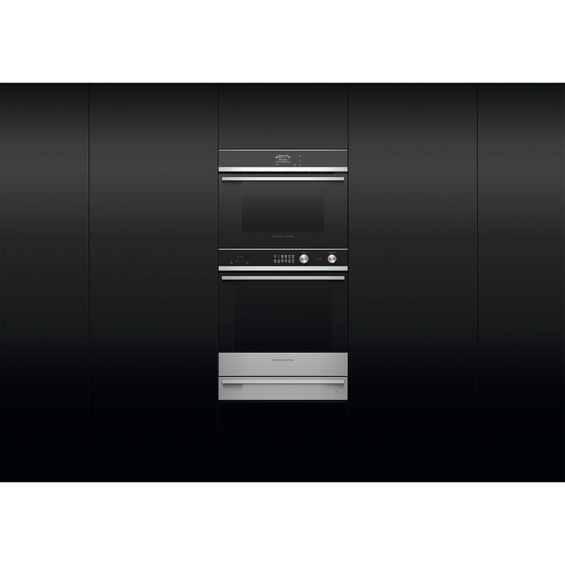 Fisher & Paykel Series 9 24 in. 1.3 cu. ft. Steam Electric Single Wall Oven with True European Convection - Stainless Steel, , hires