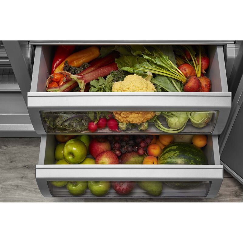KitchenAid 48 in. 29.4 cu. ft. Built-In Counter Depth Side by Side Refrigerator with Ice & Water Dispenser - Stainless Steel with PrintShield Finish, Stainless Steel with PrintShield Finish, hires