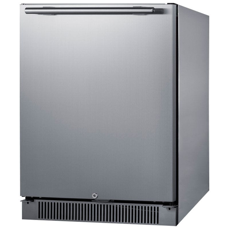 Summit 24 in. 4.6 cu. ft. Outdoor Undercounter Refrigerator with Towel Bar Handle - Stainless Steel, , hires