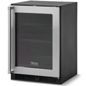 Viking 5 Series 24 in. Built-In/Freestanding 5.5 cu. ft. Compact Beverage Center with Pull-Out Shelves & Digital Control - Custom Panel Ready, , hires