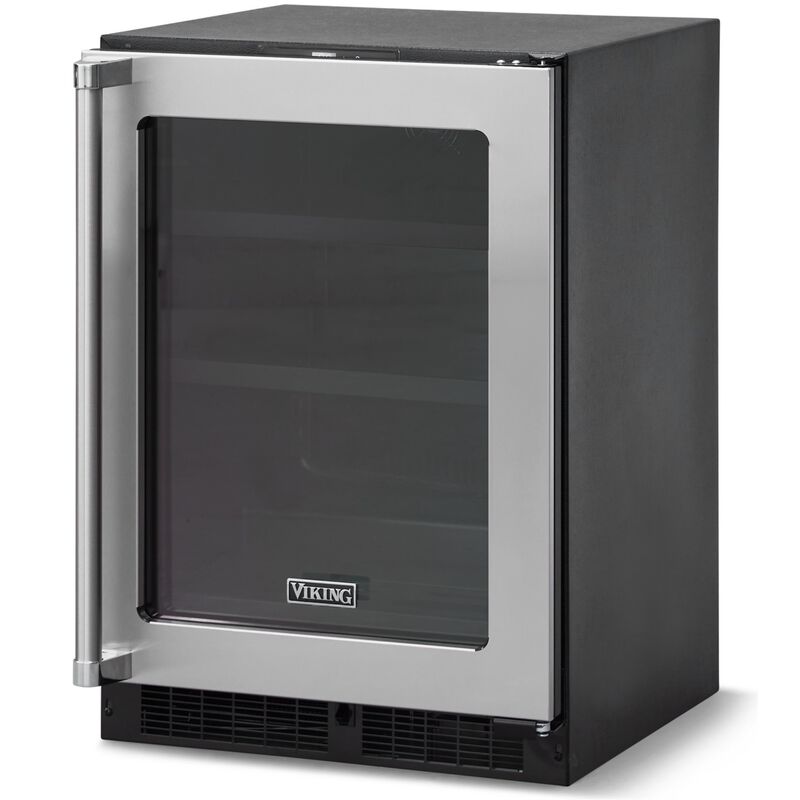 Viking 5 Series 24 in. Built-In/Freestanding 5.5 cu. ft. Compact Beverage Center with Pull-Out Shelves & Digital Control - Custom Panel Ready, , hires