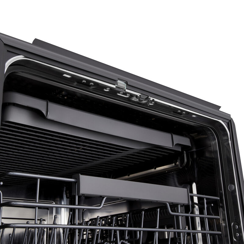 LG 24 in. Top Control Flush-Mount Smart Dishwasher with 46 dBA Sound Level, 3rd-Rack, AutoVent Dry & Pocket Handle - Black Stainless Steel, , hires