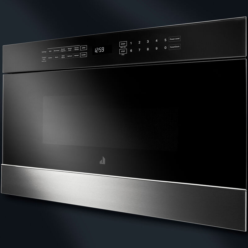 JennAir Noir 24 in. 1.2 cu. ft. 950W Drawer Microwave with Sensor Cooking - Floating Glass Black, , hires