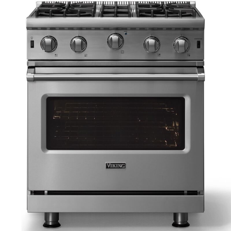 Viking 5 Series 30 in. 4 cu. ft. Standard Convection Gas Range with Open Burners - Stainless Steel, , hires