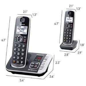 Panasonic 3 Handset Cordless Phone - Metallic Black, , hires