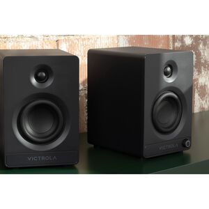 Victrola Tempo Bluetooth Bookshelf Speakers - Black, , hires