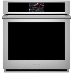Monogram Statement Series 27" 4.3 Cu. Ft. Electric Smart Wall Oven with True European Convection & Self Clean - Stainless Steel, , hires