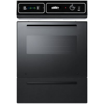 Summit 24 in. 2.9 cu. ft. Electric Single Wall Oven - Black | TEM715DK