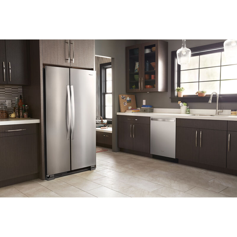 Whirlpool 36 in. 25.1 cu. ft. Side by Side Refrigerator - Monochromatic Stainless Steel, Monochromatic Stainless Steel, hires