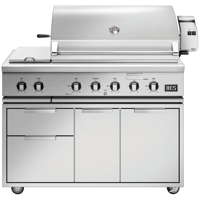 DCS Series 7 48 in. 3-Burner Built-In Liquid Propane Gas Grill with Side Burner, Rotisserie & Smoke Box - Stainless Steel, , hires