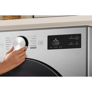 LG 27 in. 7.4 cu. ft. Smart Stackable Gas Dryer with AI Sensor Dry, TurboSteam, Sanitize & Steam Cycle - Graphite Steel, , hires