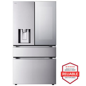 LG 36 in. 28.6 cu. ft. Smart 4-Door French Door Refrigerator with External Ice & Water Dispenser - PrintProof Stainless Steel, , hires
