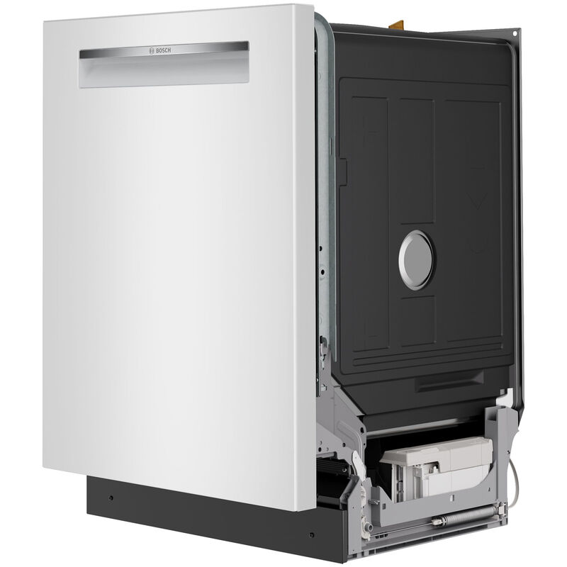 Bosch 300 Series 24 in. Top Control Flush-Mount Smart Dishwasher with 46 dBA Sound Level, 3rd-Rack, PureDry & Pocket Handle - White, , hires