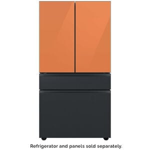 Samsung BESPOKE 4-Door French Door Middle Panel for Refrigerators - Matte Black Steel, , hires