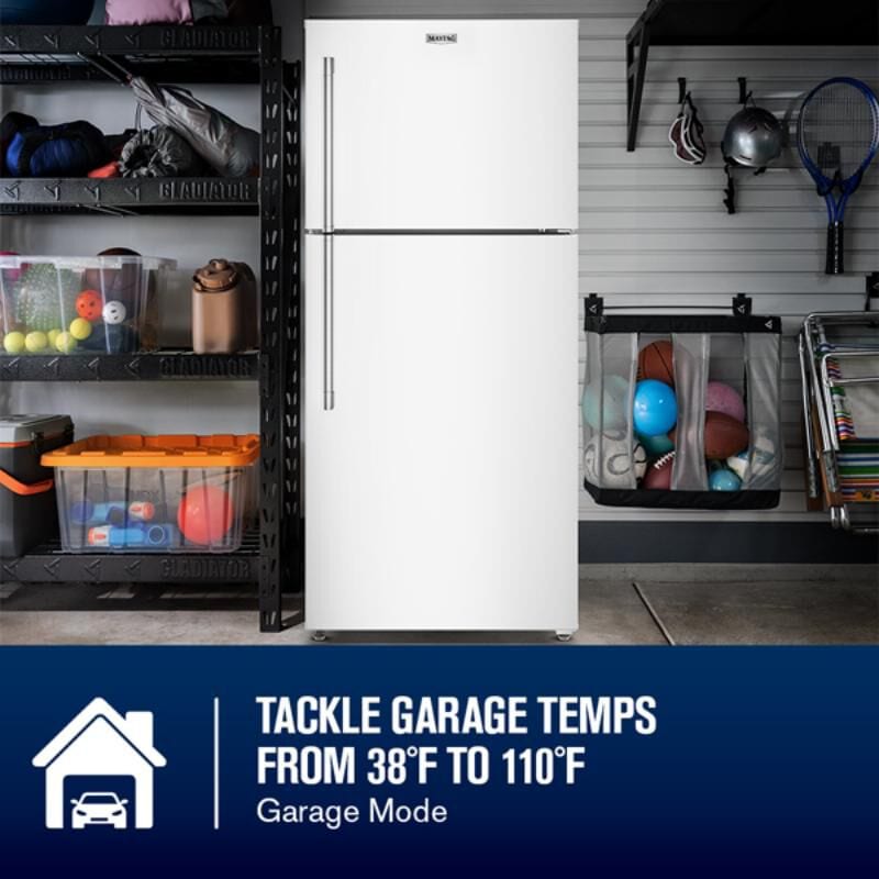 Maytag 30 in. 19.3 cu. ft. Garage-Ready Top Freezer Refrigerator - White, , hires
