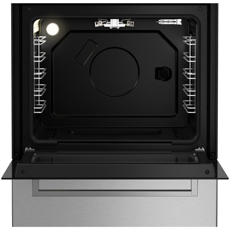 Beko 24 in. 2.5 cu. ft. Oven Freestanding Gas Range with 4 Sealed Burners -  Stainless Steel | P.C. Richard & Son