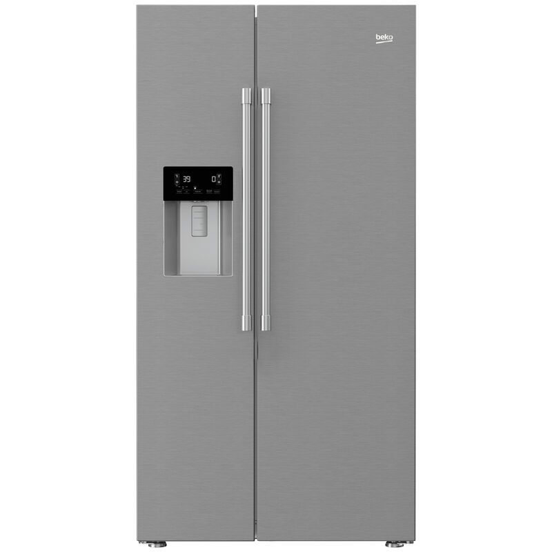 Beko 19.32 Cu. Ft. Side-by-Side Refrigerator - Stainless Steel | P.C 32 Side By Side Refrigerator Stainless Steel