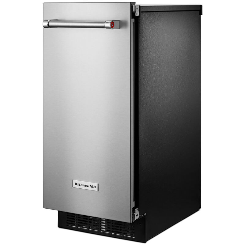 KitchenAid 15 in. Built-In Undercounter Ice Maker with 25 lb. Ice Storage, Auto-Defrost & Digital Control - Stainless Steel with PrintShield Finish, , hires