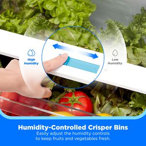 Midea 30 in. 18.1 cu. ft. Garage-Ready Top Freezer Refrigerator - White, White, hires